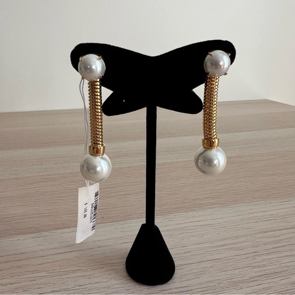 Lele Sadoughi Jewelry - Lele Sadoughi Pearl and Snake Chain Earrings
